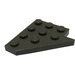 LEGO Donkergrijs Wig Plaat 4 x 4 Vleugel Links (3936)