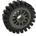 레고 짙은 회색 Wheel Centre Spoked Small with Narrow Tire 24 x 7 with Ridges Inside