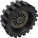 LEGO Dark Gray Wheel Centre Spoked Small with Tire 30 x 10.5 with Ridges Inside