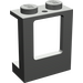 LEGO Gris foncé Fenêtre Cadre 1 x 2 x 2 avec 2 trous en bas (2377)