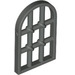 LEGO Dark Gray Window Pane 1 x 2 x 2.7 Rounded Top with Twisted Bars (30045)