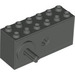 LEGO Dark Gray Windup - Motor 2 x 6 x 2 1/3 Assembly with Raised Shaft Base (Long Axle) (42073)