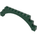 LEGO Dark Green Arch 1 x 12 x 3 with Raised Arch and 5 Cross Supports (18838 / 30938)