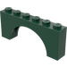 LEGO Dark Green Arch 1 x 6 x 2 Thick Top and Reinforced Underside (3307)