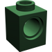 LEGO Dark Green Brick 1 x 1 with Hole (6541)
