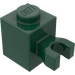 LEGO Dunkelgrün Backstein 1 x 1 mit Vertikale Clip (&#039;U&#039;-Clip, fester Bolzen) (30241 / 60475)