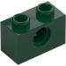 LEGO Dark Green Brick 1 x 2 with Hole (3700)