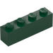 LEGO Donkergroen Steen 1 x 4 (3010 / 6146)