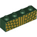 LEGO Dark Green Brick 1 x 4 with gold chainmail armour (aquaman) (3010 / 37149)