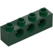 LEGO Tmavě zelená Kostka 1 x 4 s otvory (3701)