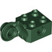 LEGO Dark Green Brick 2 x 2 with Hole, Half Rotation Joint Ball Vertical (48171 / 48454)