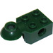 LEGO Dark Green Brick 2 x 2 with Horizontal Rotation Joint (48170 / 48442)