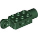 LEGO Dark Green Brick 2 x 3 with Holes, Rotating with Socket (47432)