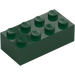 레고 짙은 녹색 벽돌 2 x 4 (3001 / 72841)