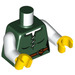 LEGO Donkergroen Castle Woman met Dark Green Dress Minifig Torso (973 / 76382)