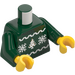 LEGO Donkergroen Kerstmis Boom Holiday Trui Torso (973 / 76382)