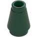 LEGO Dark Green Cone 1 x 1 with Top Groove (4589)