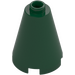 LEGO Dark Green Cone 2 x 2 x 2 (Open Stud) (3942 / 14918)