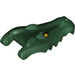 LEGO Dark Green Crocodile Head with Yellow Eyes with White Glints (18905 / 20132)