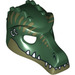 LEGO Dark Green Crocodile Mask with Olive Green Lower Jaw and Red Scar (12551 / 12836)