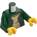 LEGO Mørk grønn Kvinne Seiler Minifigur Overkropp (973 / 76382)