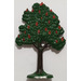 LEGO Dark Green Flat Tree Painted with Red Apples