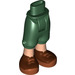 LEGO Dark Green Friends Long Shorts with Brown and Dark Orange Shoes (18353)