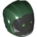 LEGO Dark Green Helmet with Smooth Front with Black mask with Yellow Eyes (28631 / 34664)
