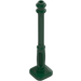 LEGO Dark Green Lamp Post 2 x 2 x 7 with 4 Base Grooves (11062)