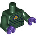 LEGO Donkergroen Lex Luthor met Battle Armor Torso (973 / 76382)