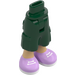 LEGO Dark Green Minidoll Hip with Shorts with Cargo Pockets with Lavender shoes (2268)