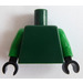 LEGO Dunkelgrün Schmucklos Minifig Torso mit Green Arme und Schwarz Hände (973)