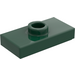 LEGO Dark Green Plate 1 x 2 with 1 Stud (with Groove) (3794 / 15573)