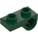 LEGO Verde scuro Piastra 1 x 2 con Underside Foro (18677 / 28809)