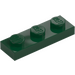 LEGO Donkergroen Plaat 1 x 3 (3623)