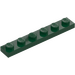 LEGO Donkergroen Plaat 1 x 6 (3666)