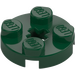 LEGO Dark Green Plate 2 x 2 Round with Axle Hole (with &#039;+&#039; Axle Hole) (4032)