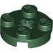 LEGO Dark Green Plate 2 x 2 Round with Axle Hole (with &#039;+&#039; Axle Hole) (4032)