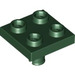 LEGO Dark Green Plate 2 x 2 with Bottom Pin (No Holes) (2476 / 48241)