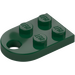 LEGO Dark Green Plate 2 x 3 with Rounded End and Pin Hole (3176)