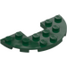 LEGO Mørk grønn Plate 3 x 6 Rund Halv Sirkel med UtskjæRing (18646)