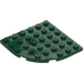 LEGO Dark Green Plate 6 x 6 Round Corner (6003)