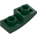 LEGO Donkergroen Helling 1 x 2 Gebogen Omgekeerd (24201)