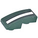 LEGO Dark Green Slope 1 x 2 Curved Inverted with White Decoration Stripe on Dark Green Right Sticker (24201)