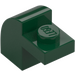 LEGO Verde scuro Pendenza 1 x 2 x 1.3 Curvo con Piastra (6091 / 32807)