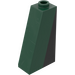 LEGO Dark Green Slope 1 x 2 x 3 (75°) with Black Triangle (Right Side) Sticker with Hollow Stud (4460)