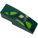 LEGO Dark Green Slope 1 x 3 Curved with Lime Scales and Yellow Diamond Left Sticker (50950)