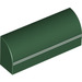 LEGO Dark Green Slope 1 x 4 Curved with Two White Lines (6191 / 15923)