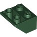 LEGO Dunkelgrün Steigung 2 x 2 (45°) Invertiert mit flachem Abstandshalter darunter (3660)