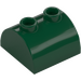 LEGO Dark Green Slope 2 x 2 Curved with 2 Studs on Top (30165)